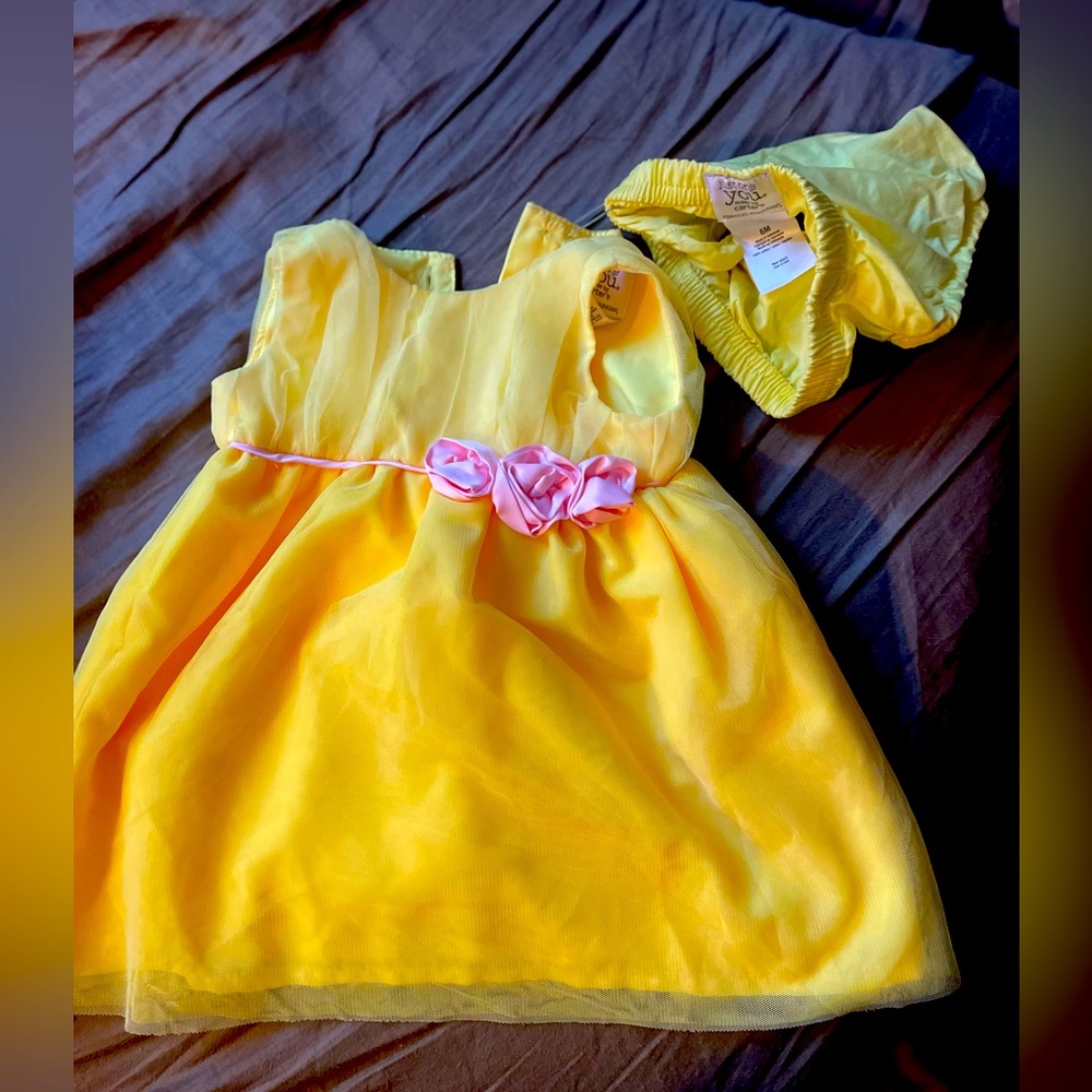 Just One You By Carters Yellow Baby Girl Dress With Panties -6Months